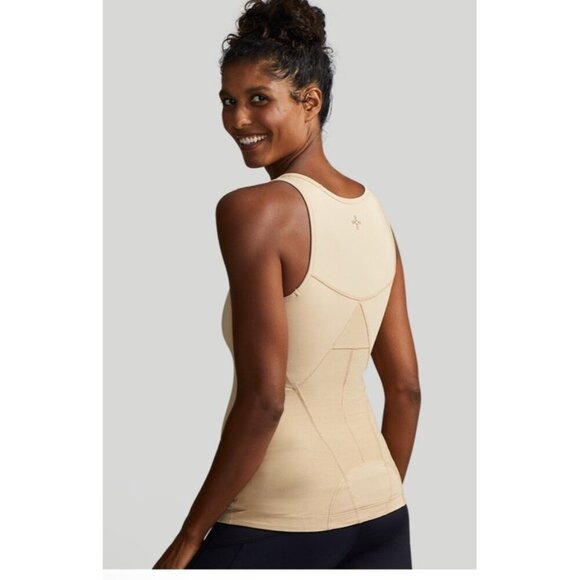 Tommie Copper Tank Women's XL Beige Lower Back Support Top NWOT Active Outdoor - Picture 2 of 8